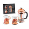 Set Cafetera + 2 tazas Cobre