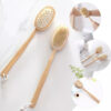 Cepillo Exfoliante Dual para Ducha de Madera Color Beige - Imagen 4